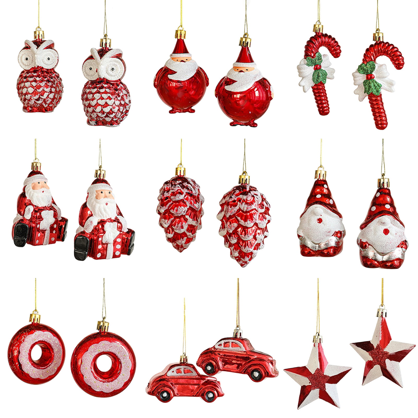 set-of-2-exquisite-christmas-ornaments-mushroom-donut-and-santa-claus