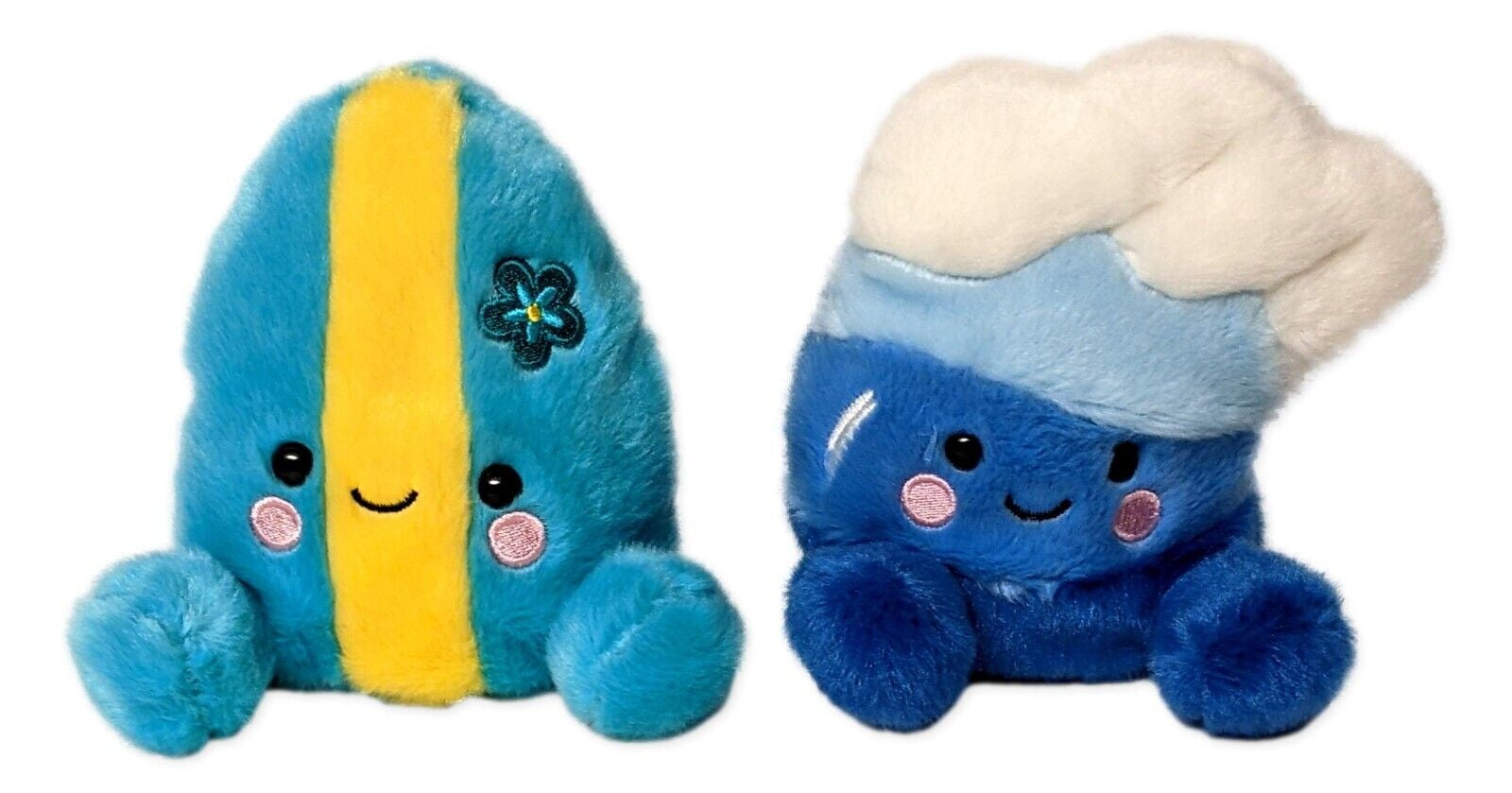 Set of 2 FYNN SURFBOARD & SHOREY WAVE Palm Pals 5" Stuffed Beach Plush ...