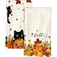 thumbnail image 1 of Set of 2 Fall Kitchen Towels Fall Kitchen Dish Towels Decorative Autumn Theme Towel for Thanksgiving Harvest, Absorbent Hand Towels, 1 of 6