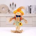thumbnail image 1 of Set of 2 Fall Standing Scarecrow Dolls Thanksgiving Harvest Porch Decor with Sunflower and Hat, 1 of 3