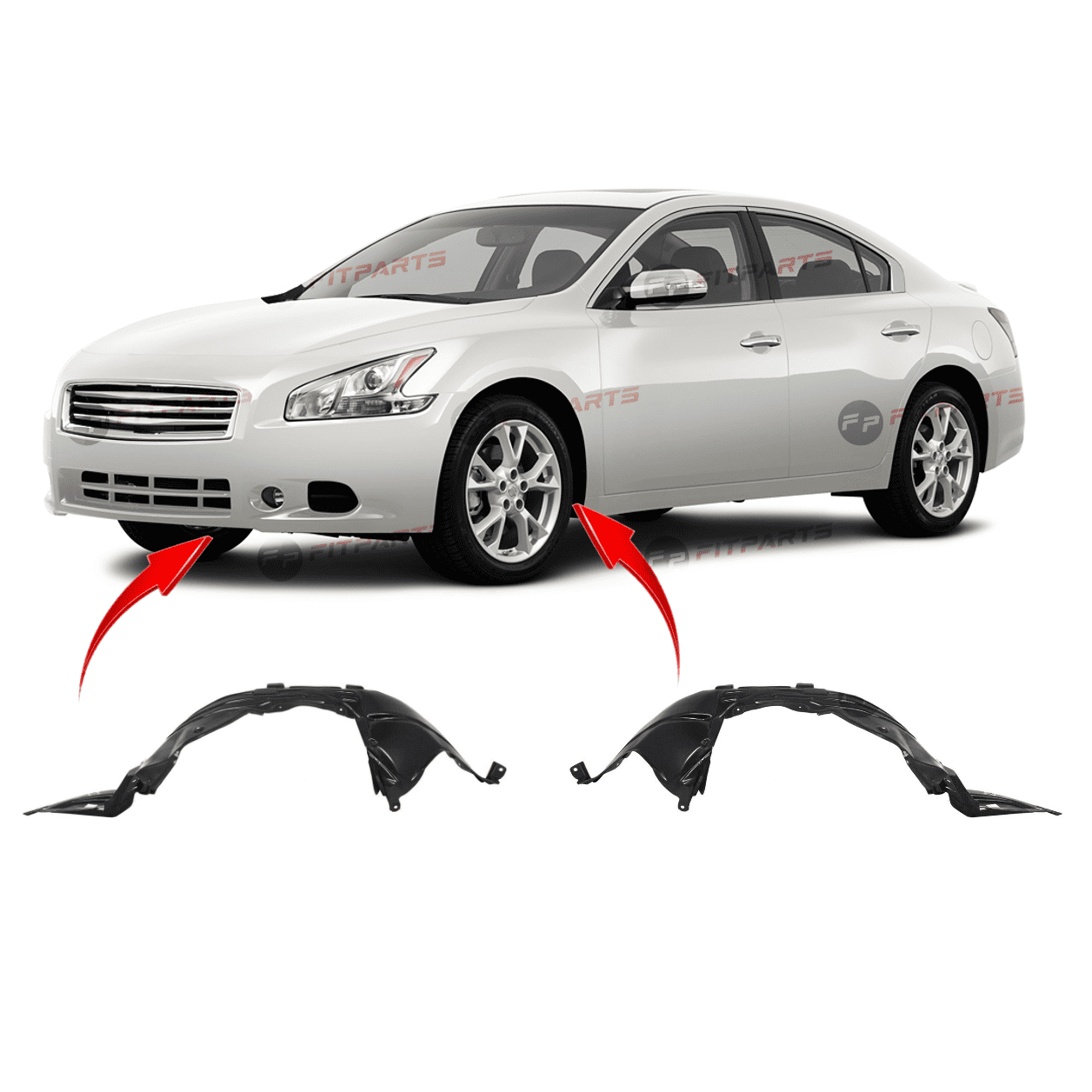 CarPartsDepot Front Fender Liner Splash Shield Assembly