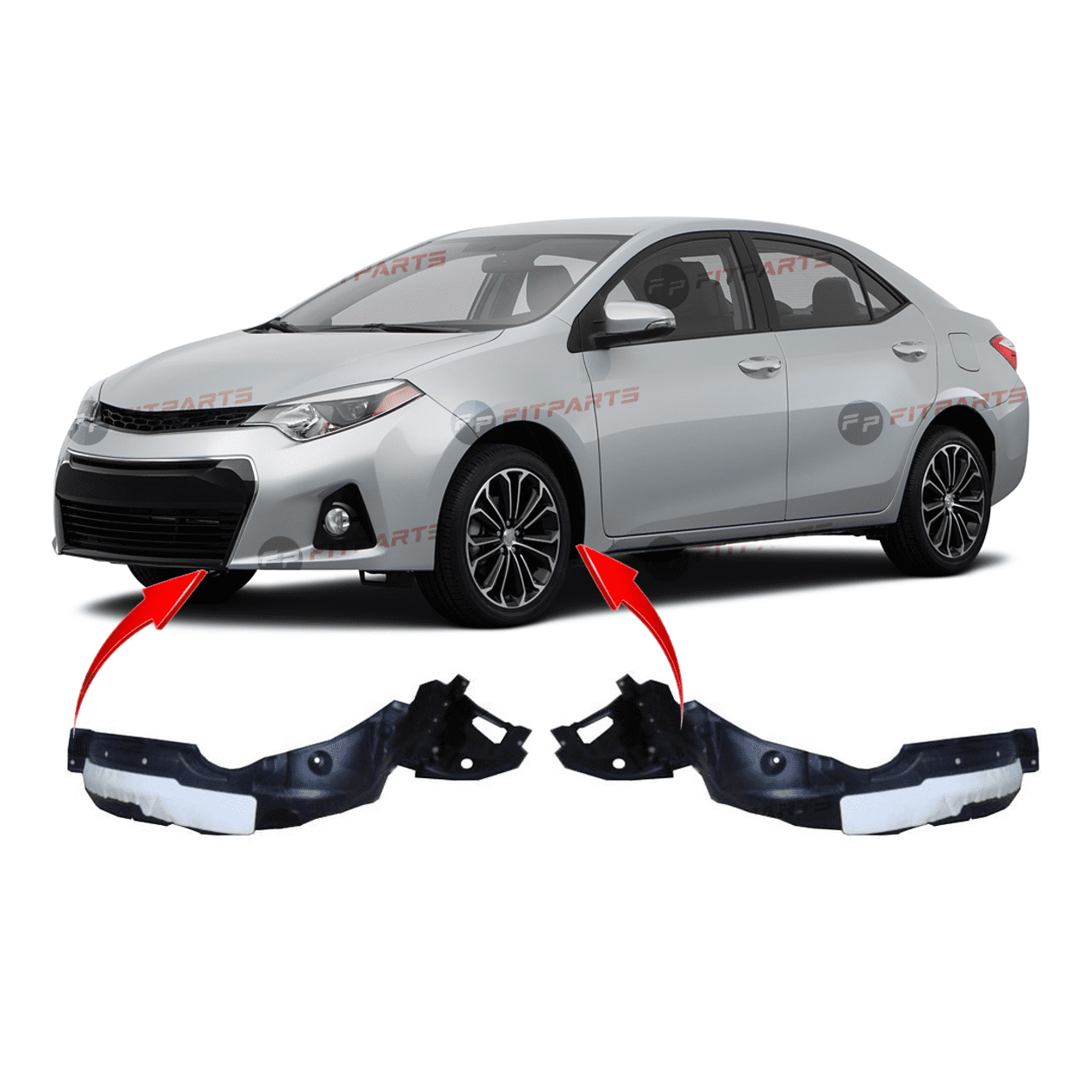 Set of 2 Fender Liners for Toyota Corolla 2014-2016 TO1248184 
