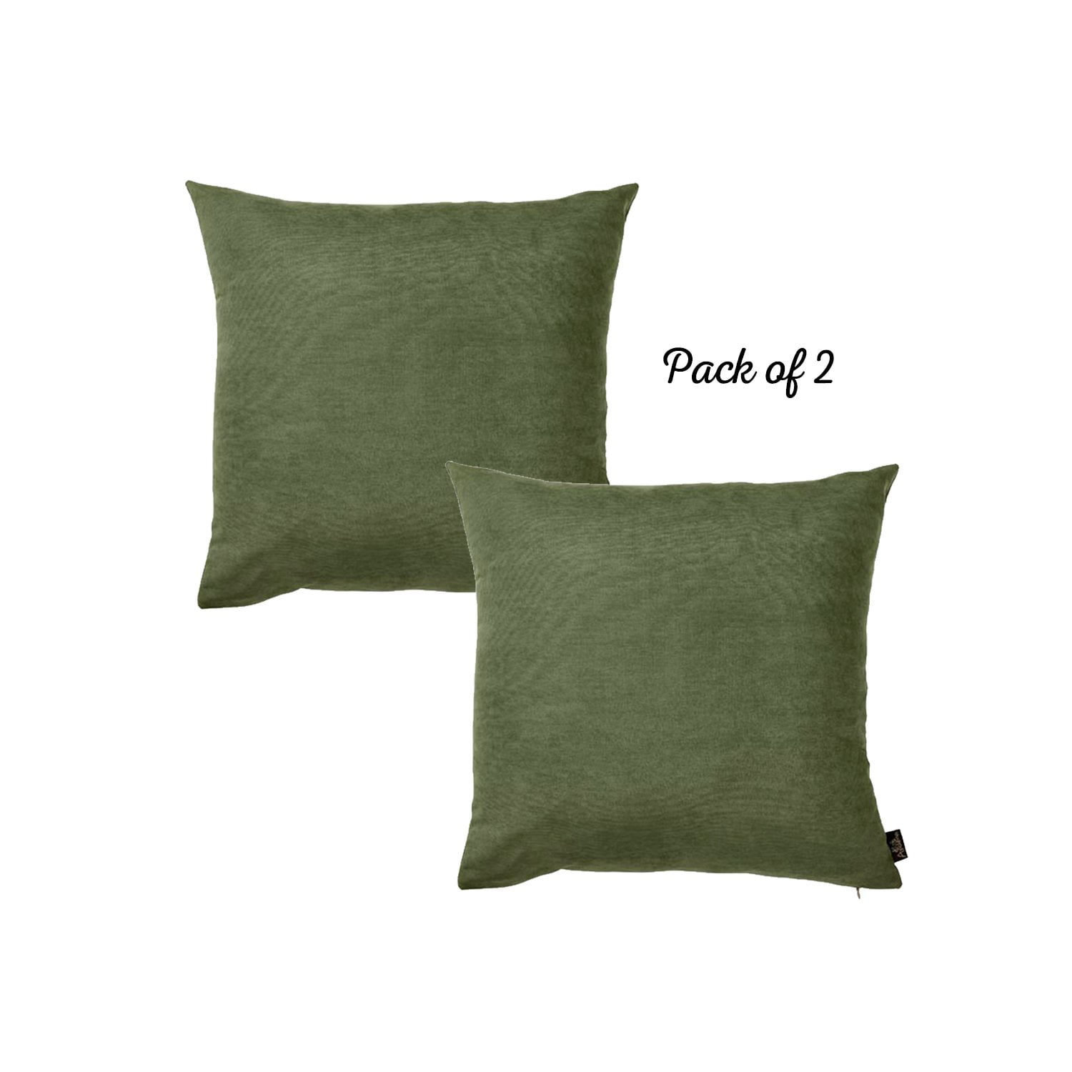 ZeaZu Brushed Twill Decorative Throw Pillow Covers (Set of 2)