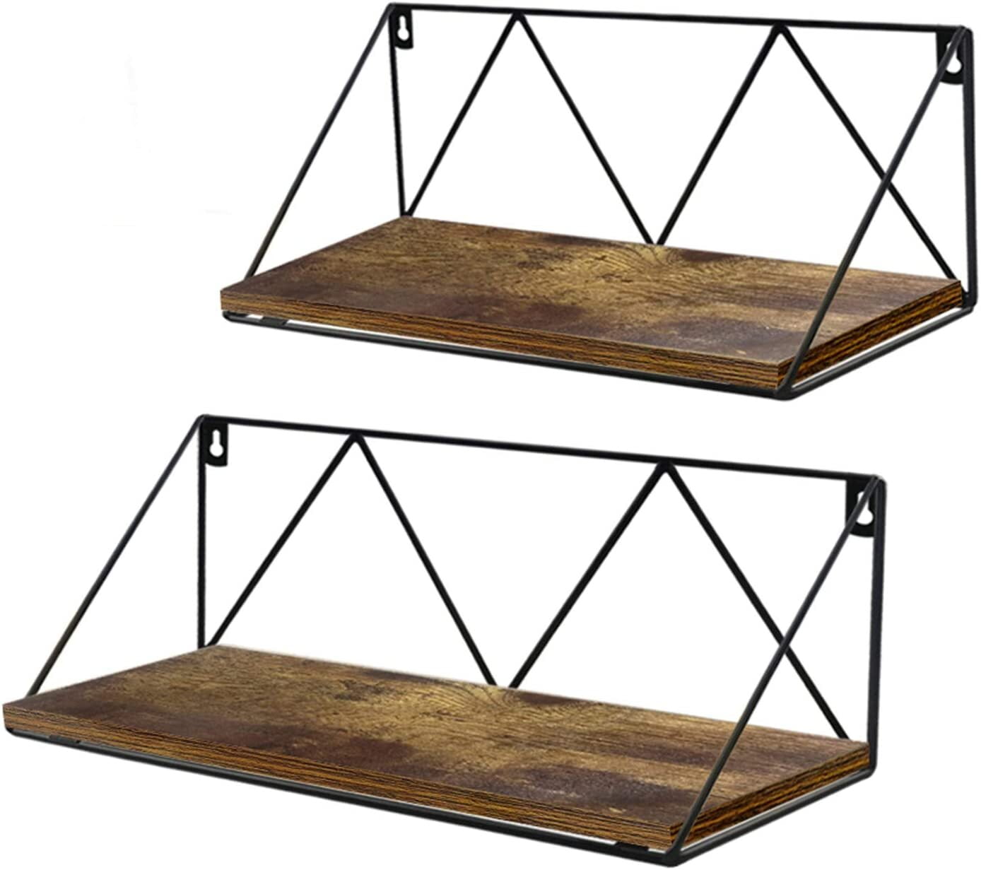 Set of 2 Floating Wall Mounted Shelves Storage Shelf for Livingroom