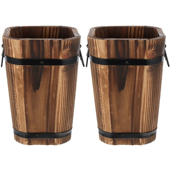 Set of 2 Flowerpot Pots Vintage Decor Cactus Car Large Outdoor Planters