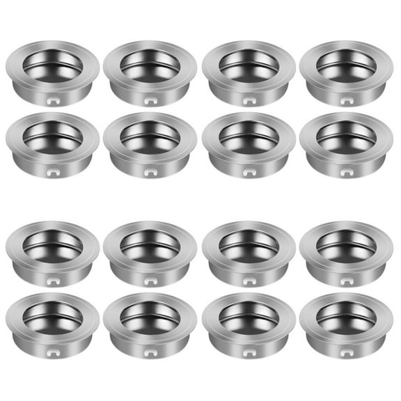 Set of 2 Flush Pull Stainless Steel Door Handle Handles Cabinets