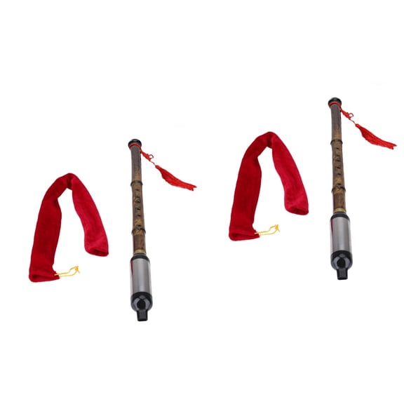 Set of 2 Flute for Collectors Traditional Musical Instrument