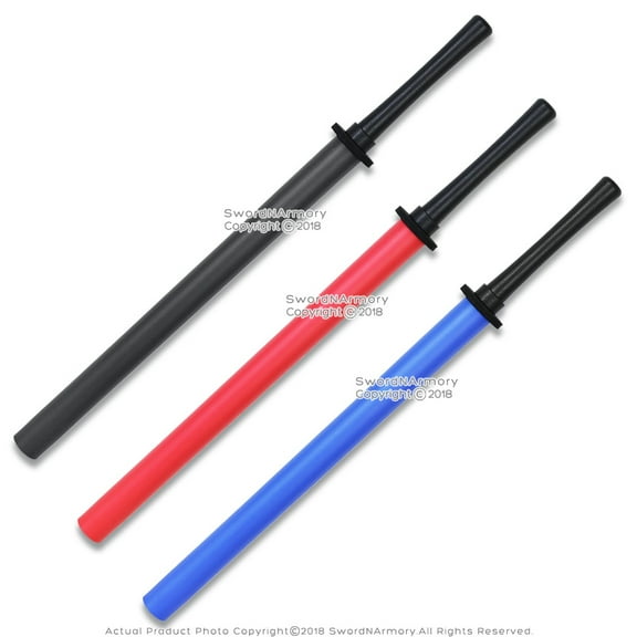 Set of 2 Foam Padded Training Swords Shinai Bokken with Hard Plastic Handle