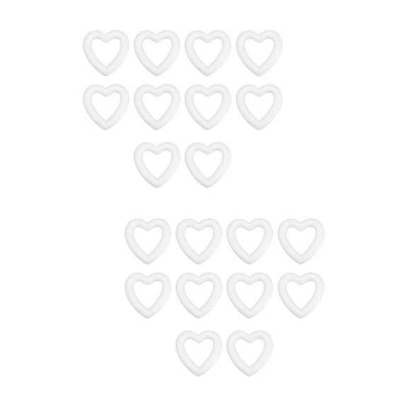 Set of 2 Foam Wreath Rings Polystyrene Heart Sponge Holder Model Child