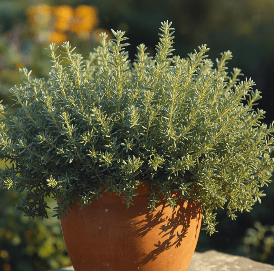 Set of 2 French Thyme Live Herb Plants, 3-4 Inch Tall, Aromatic Culinary Herb for Indoor Outdoor Garden & Kitchen, No Pot