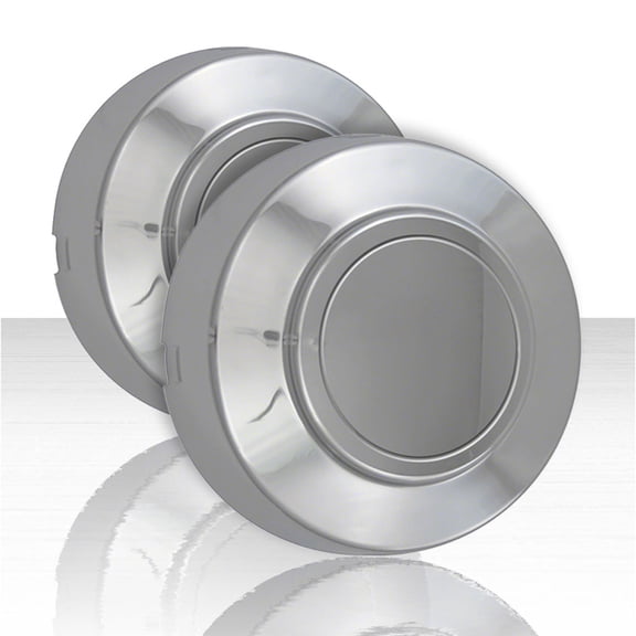 Set of 2 Front Chrome ABS Center Caps for 1994-1998 Ford F-250/350