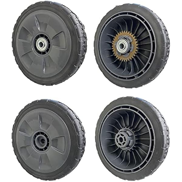Roues Tondeuse Honda HRR216 HRS216 HRT216 - 8 Pouces Diamètre - Kit 2 Roues Avant Et 2 Arrière