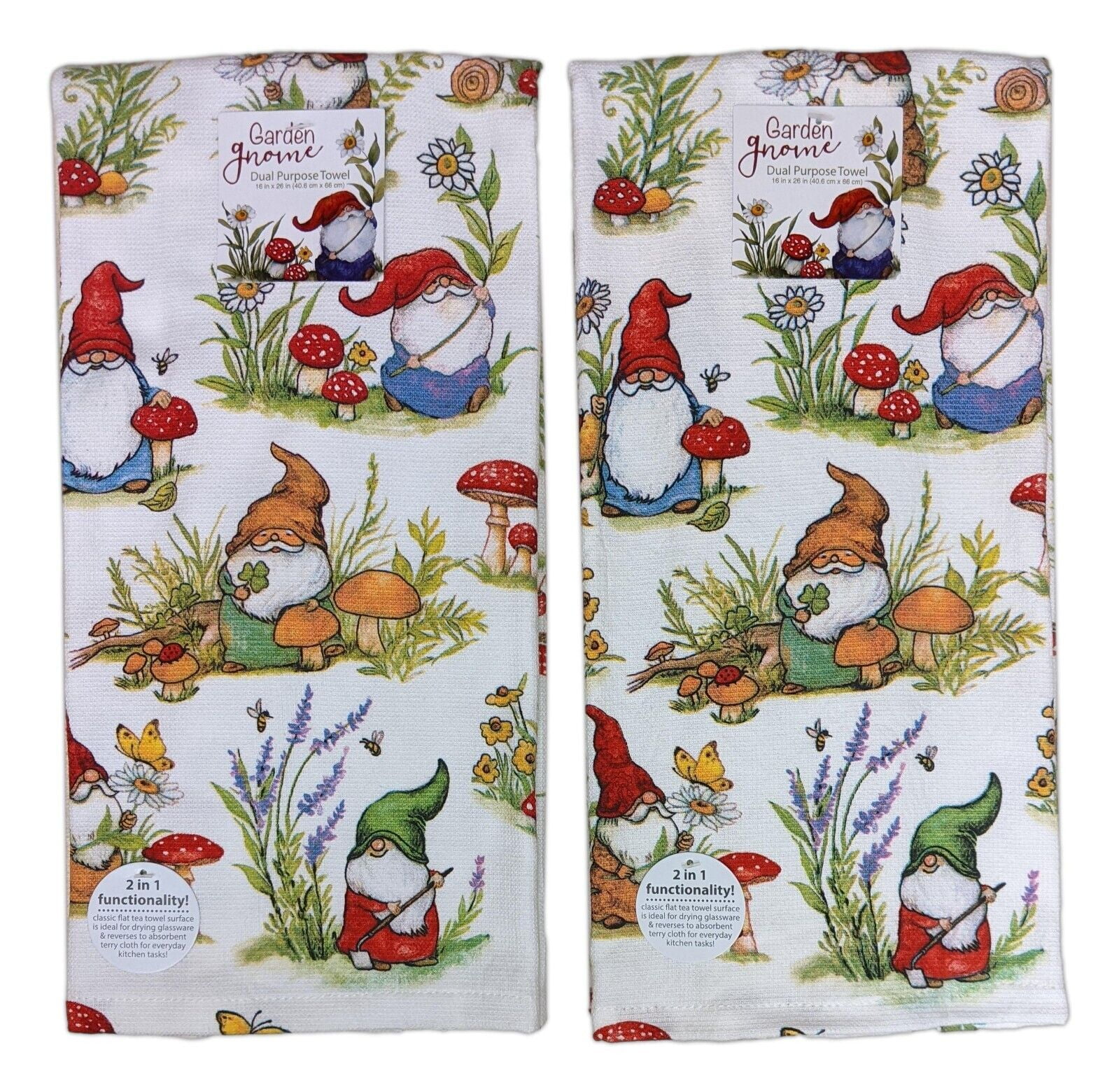 Set of 2 TIS THE SEASON Christmas Terry Kitchen Towels by Kay Dee Designs