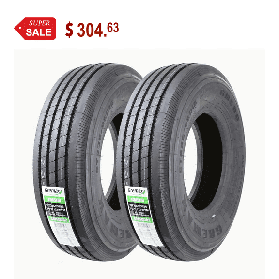 Set of 2 GREMAX All Steel ST 235/85R16 14PR Heavy Duty RV Trailer Tires Load Range G