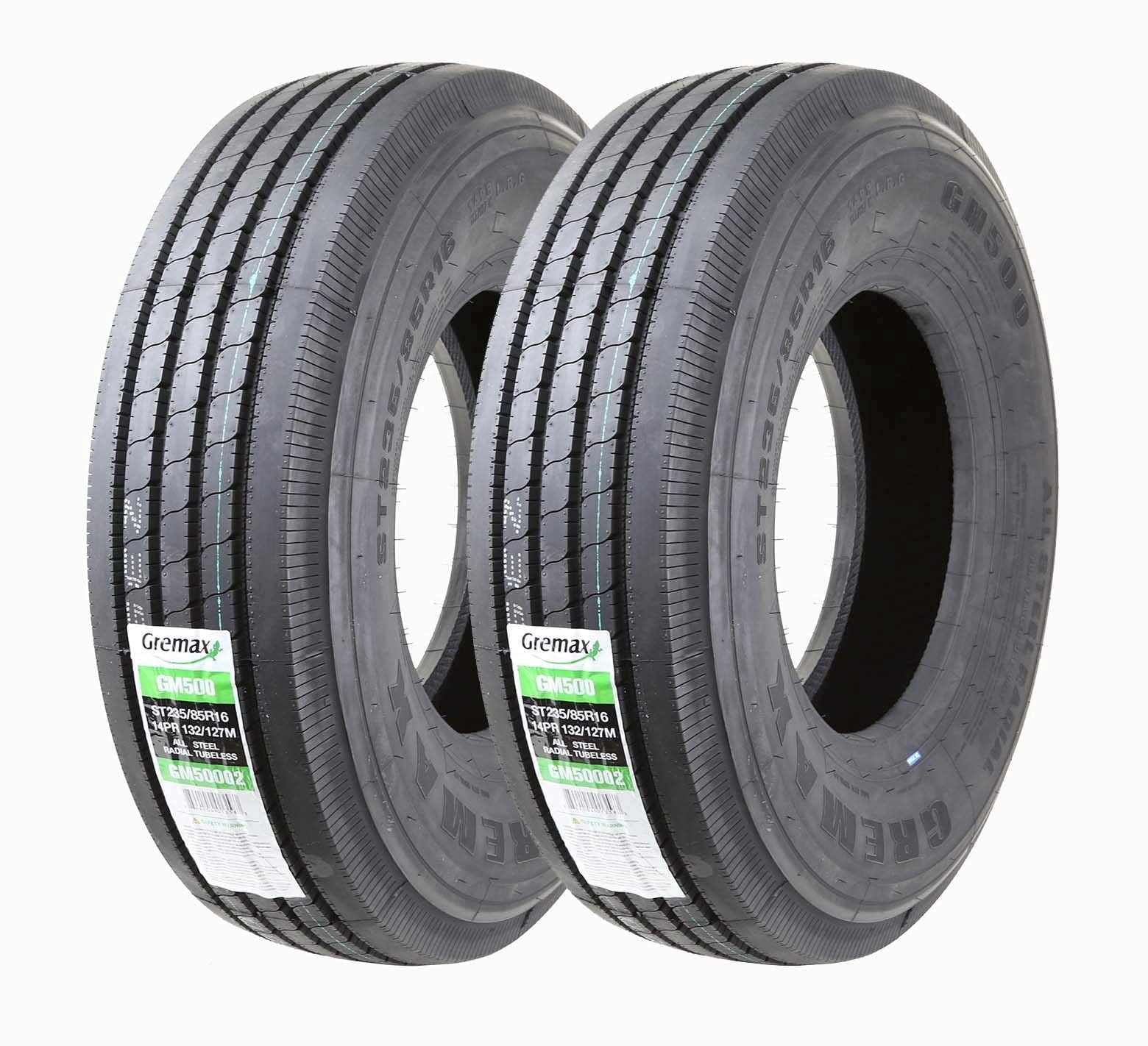 Gremax Set of 2 GREMAX All Steel ST 235/85R16 14PR Heavy Duty RV Trailer Tires Load Range G Simolary simolary.com