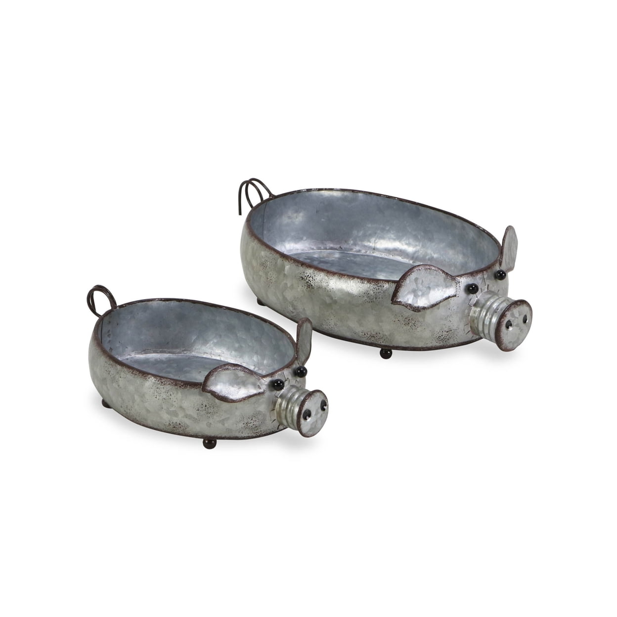 Small Metal Pig Planter