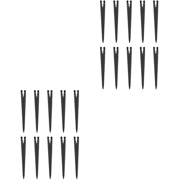 Set of 2 Gardening Drip Irrigation Supplies Stakes Valve Chippings Mulch Black.