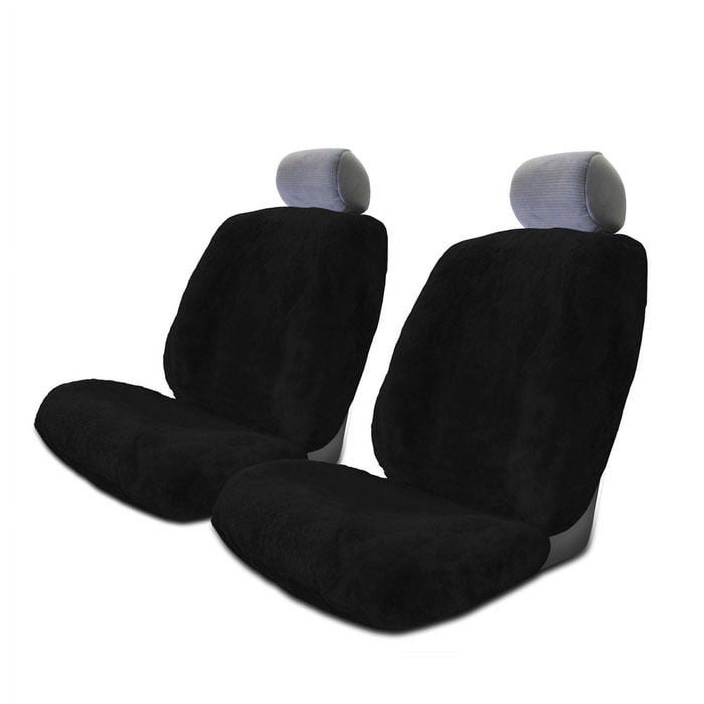 Set of 2 Genuine Sheepskin Double Cap Auto Seat Covers