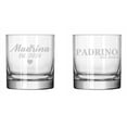 thumbnail image 1 of Set of 2 Glass 11 oz Rocks Whiskey Glass Gift Madrina Est 2024 And Padrino Est 2024, 1 of 1