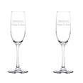 thumbnail image 1 of Set of 2 Glass Champagne Flutes Sparkling Wine Glasses Bridal Party Matron Of Honor Proposal Script (8 oz Stemmed), 1 of 1