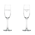 thumbnail image 1 of Set of 2 Glass Champagne Flutes Sparkling Wine Glasses Gift Godmother Est 2024 And Godfather Est 2024 (8 oz Stemmed), 1 of 1