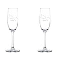 thumbnail image 1 of Set of 2 Glass Champagne Flutes Sparkling Wine Glasses Star Zodiac Horoscope Constellation 8 oz Stemmed (Taurus), 1 of 1