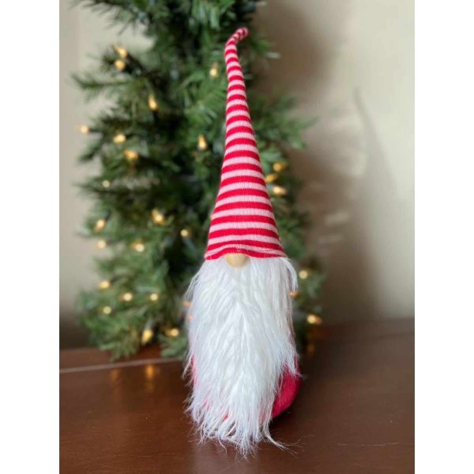 Set of 2 Gnome In A Red And White Striped Hat Christmas Decor - Walmart.com