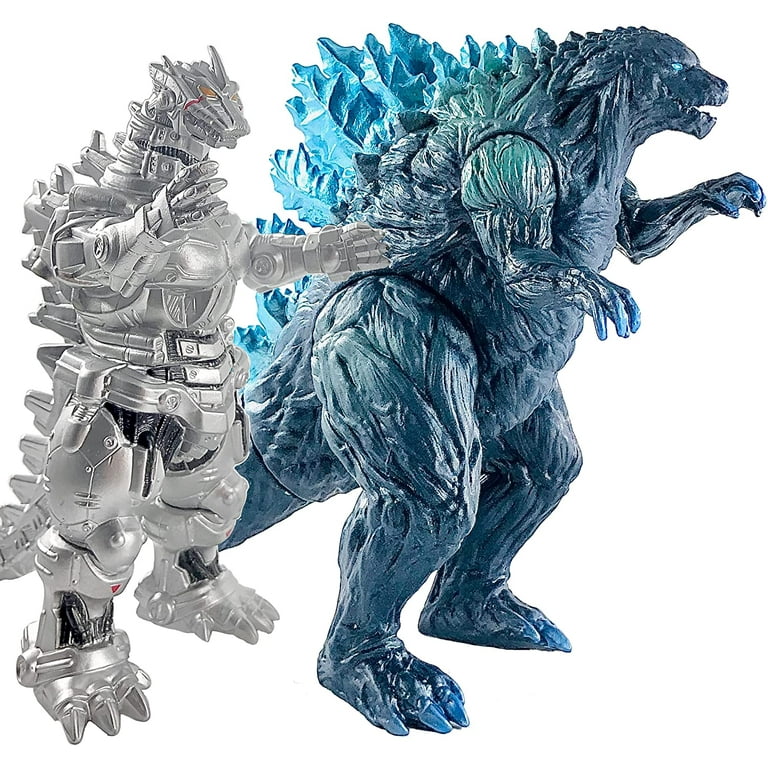 Set of 2 Godzilla Earth MechaGodzilla Figures King of The Monsters, 2021  Movable Joints Action Movie Series Soft Vinyl, Travel Bag