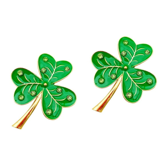 Set of 2 Gold Napkin Holders Shamrock Rings Desktop Decoration Dating