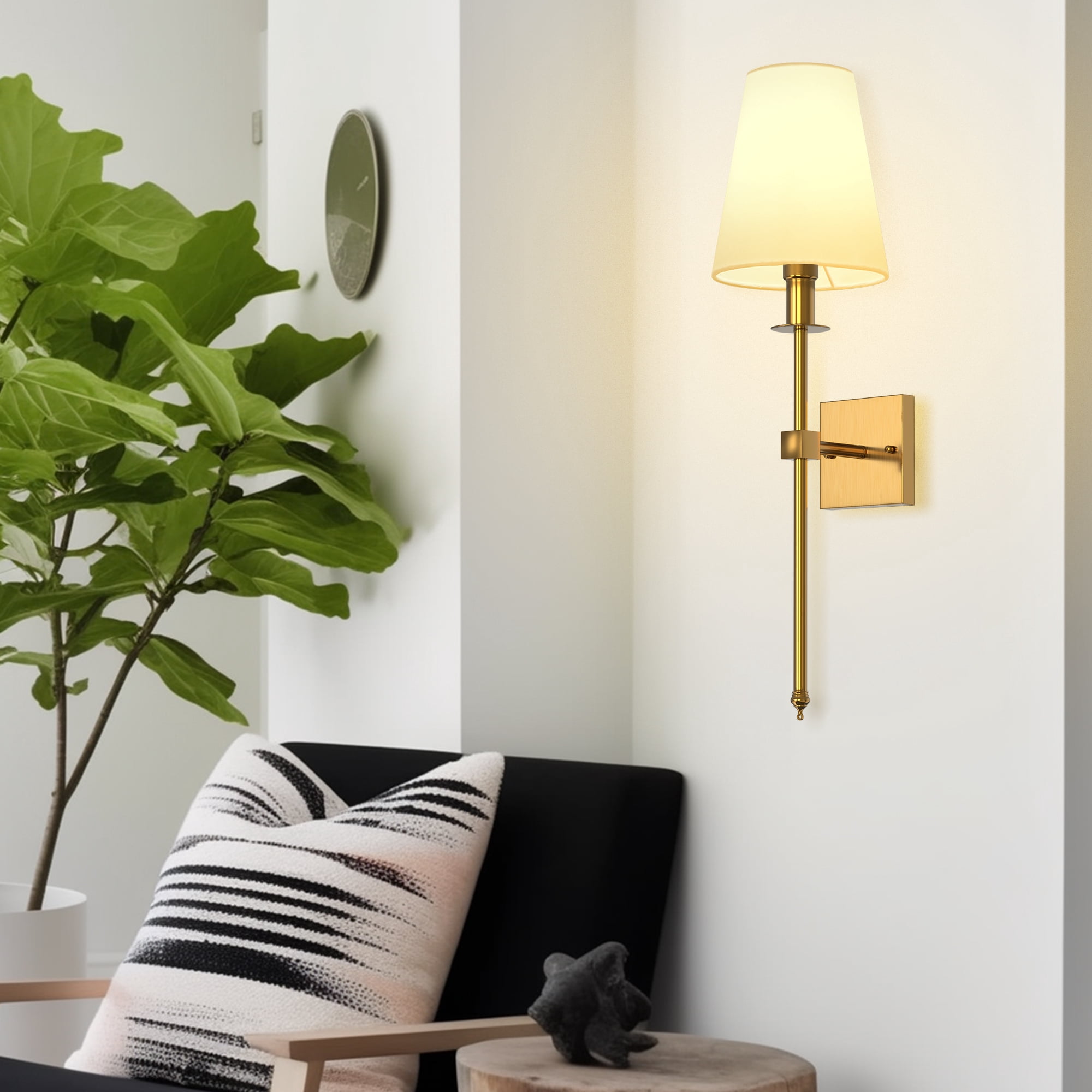 1-Light Vanity Lighting Fixture,Modern Industrial for Bathroom，Farmhouse Wall Lamp with Shade
