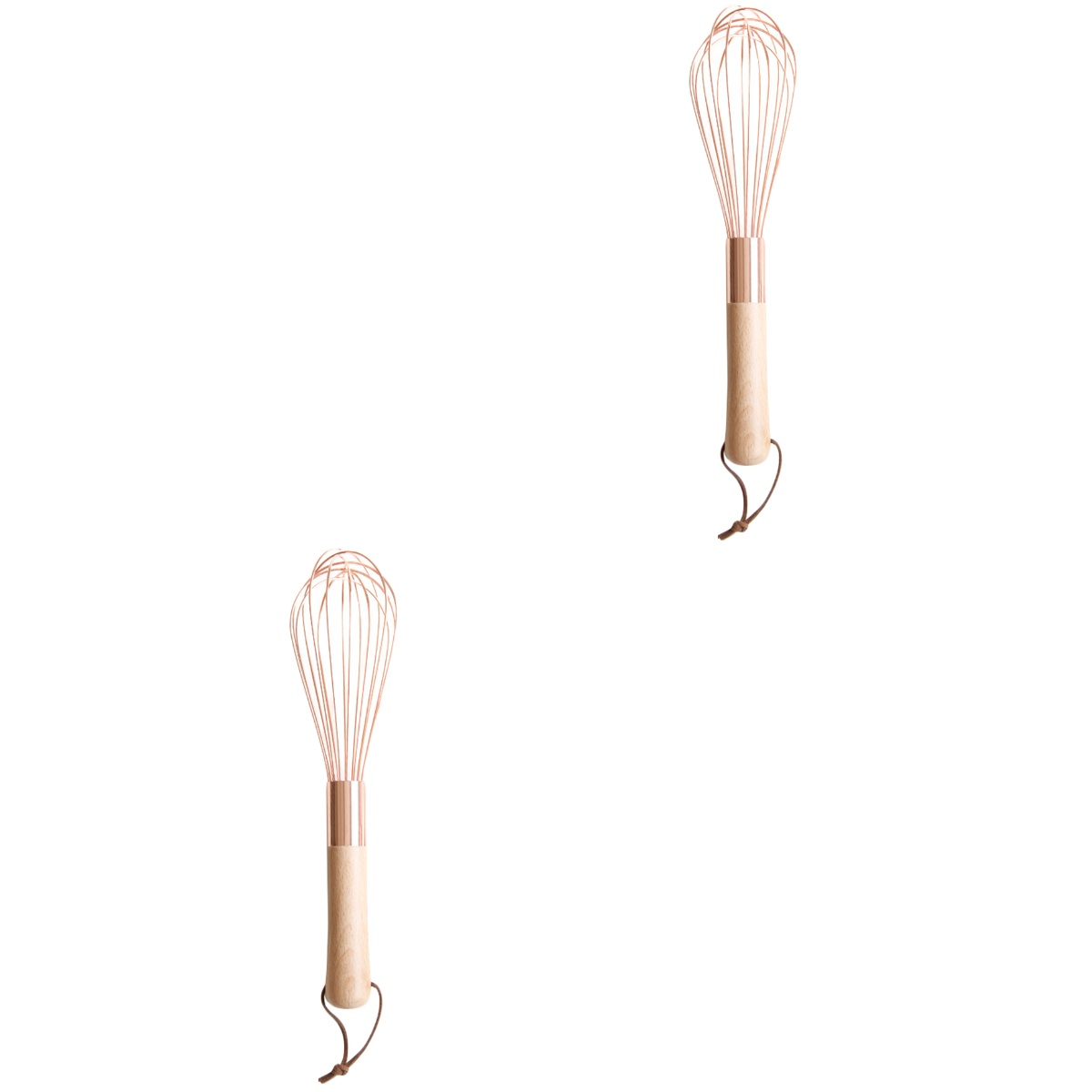 Set of 2 Gravy Whisk Egg Blender Silicone Whisks Stainless Steel Manual Blenders