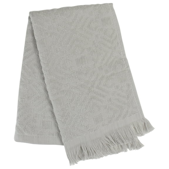 Avon Set of 2 Gray Fringed Hand Towel Kitchen Decor - 22"