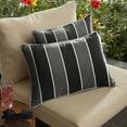 thumbnail image 1 of Set of 2 Gray and Black Sunbrella Outdoor Pillow 20", 1 of 2