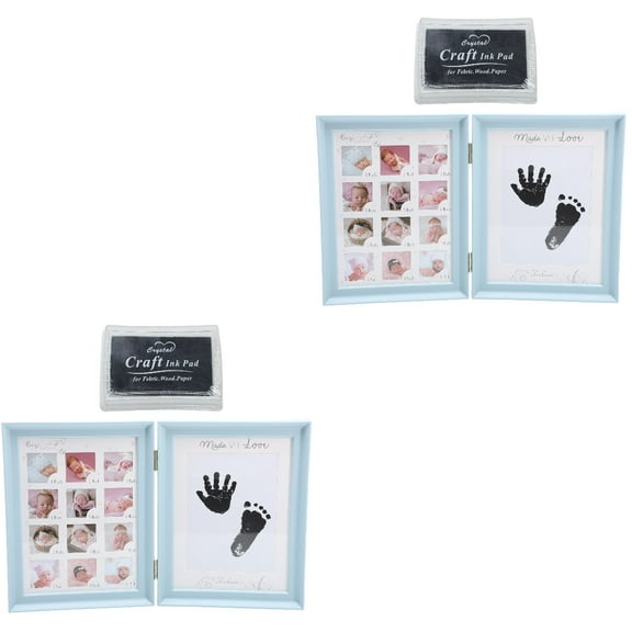 Set of 2 Growth Record Photo Frame Smart Watch Light-control Decorative Lights Design Child Blue