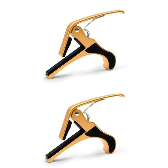 FONDOTIN Golden Metal Guitar Capo for Change on Guitars 2Pcs
