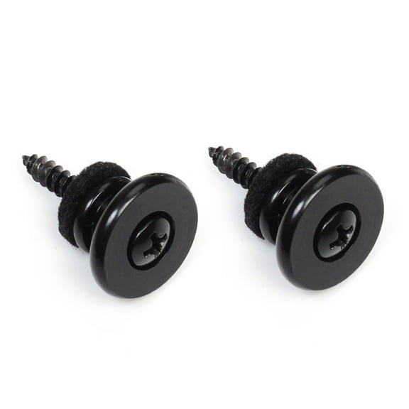 Set of 2 Guitar Strap Locks Antislip Buttons Metal Strap Lock Buttons Guitar Strap Buttons for Electric Guitar and Bass