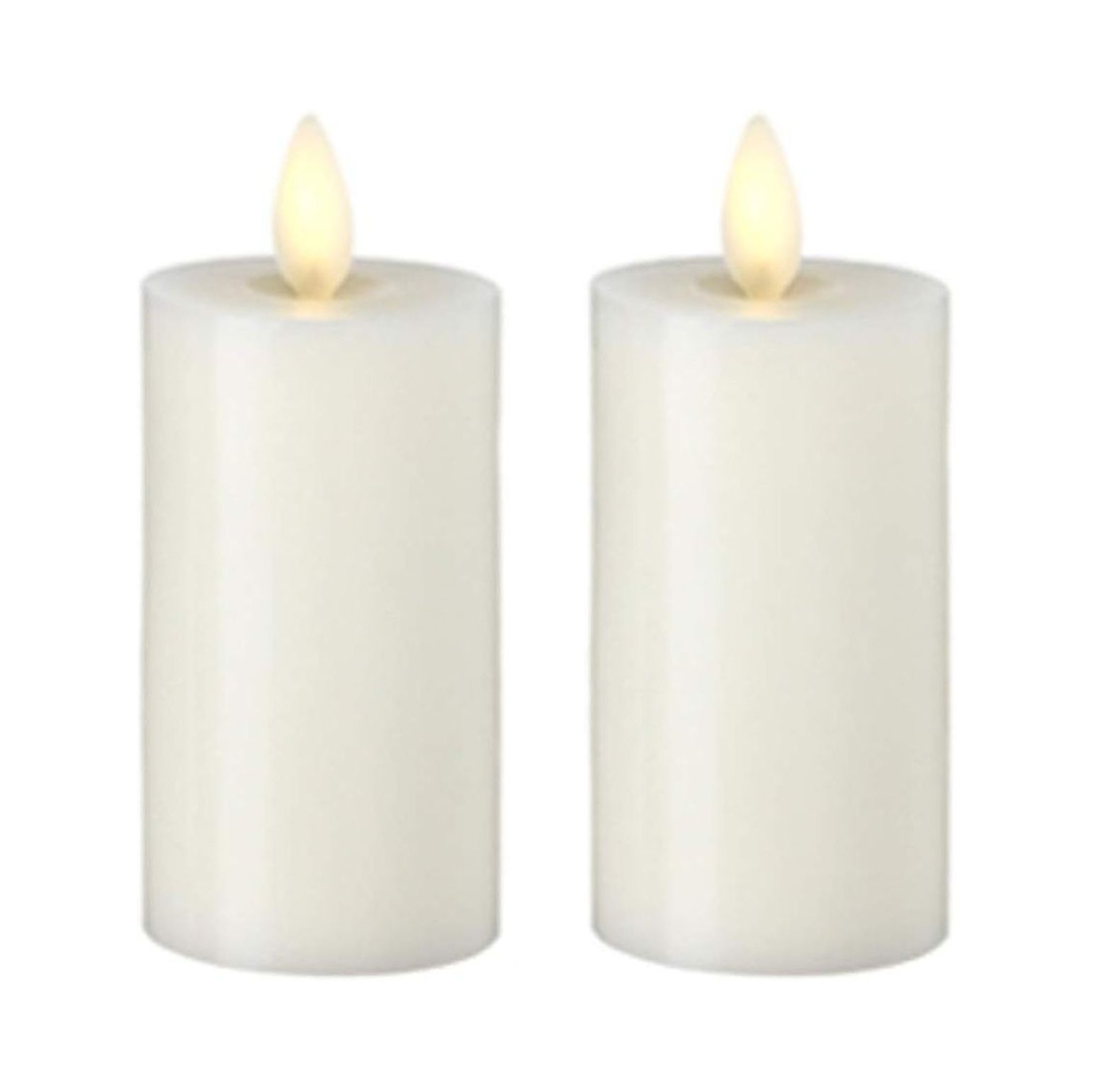 Set of 2 HYYYYH Votive Flameless Candles 2"x4" Unscented Moving Flame