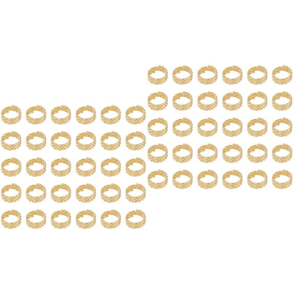 Set of 2 Hair Pins to Gold Accessories Crimp Rings Braiding Dreadlocks Miss