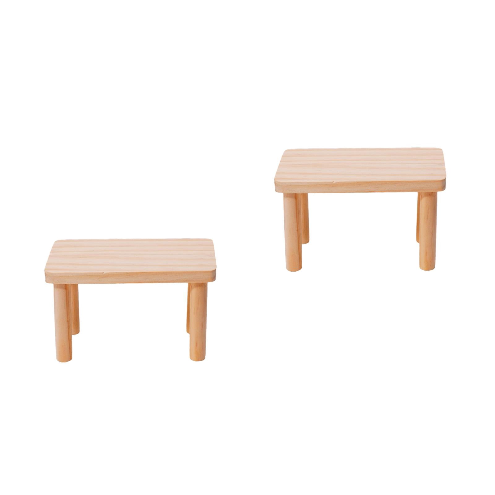 YSNOOWE Khaki Wooden Hamster Platform for Pet Use with Anti-Biting Design 2Pcs