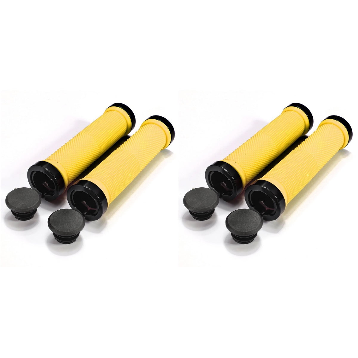 Set of 2 Handlebar Grips Clutch Lever for Dirt Bike Lock Cable Yellow