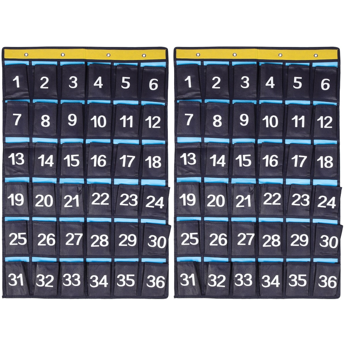 Set of 2 Hanging Classroom Organizer Pockets Bag for Phone Calculator