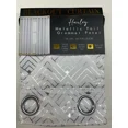 thumbnail image 1 of Set of 2, Harley Grommet Top Blackout Curtains with Metallic Foil Geometric Design, 84" Long, 1 of 3