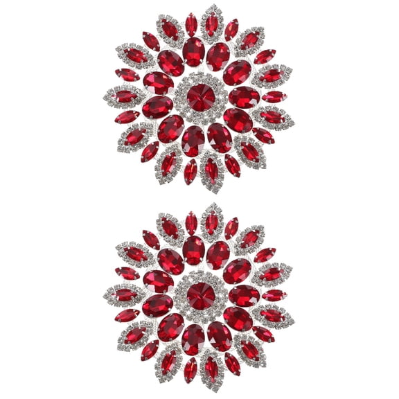 Set of 2 Hat Patches Hot Glue Bottom Cloth Sticker Garment Clothes