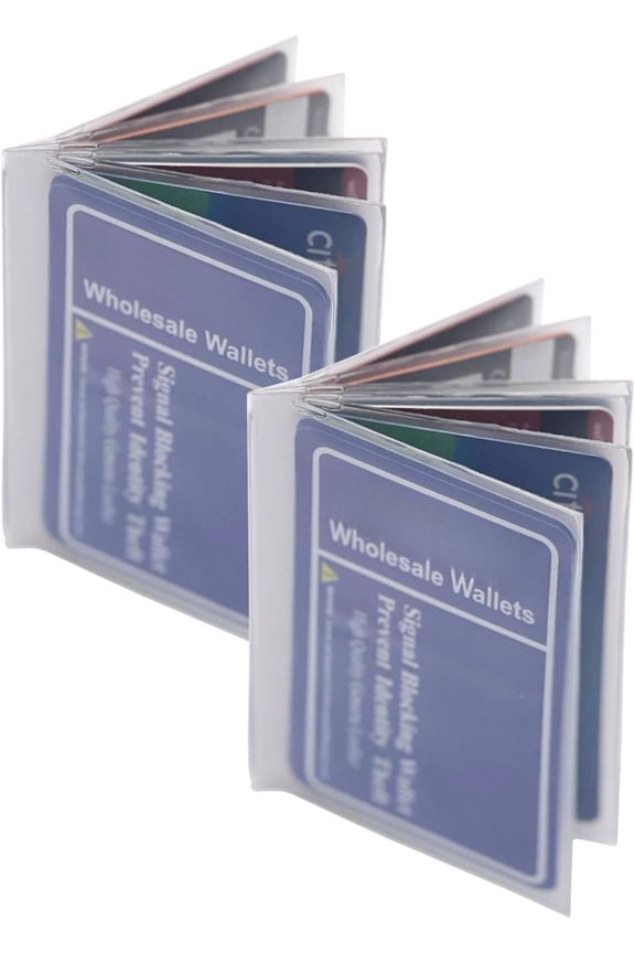 Set of 2 Heavy Duty Vinyl 6 Pages Insert for Bifold or Trifolds Wallet