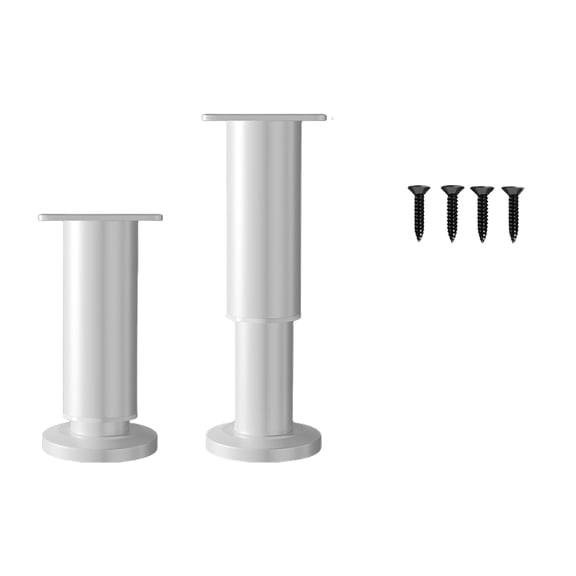 Set of 2 Height Adjustable Furniture Support Legs with Shock Absorbing pad Anti slip Feet for bed Chairs & Tables