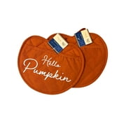 Set of 2 Hello Pumpkin Pot Holders Oven Mitts Pumpkin Shaped Potholders Fall Autumn Decor Kitchen Linens C49