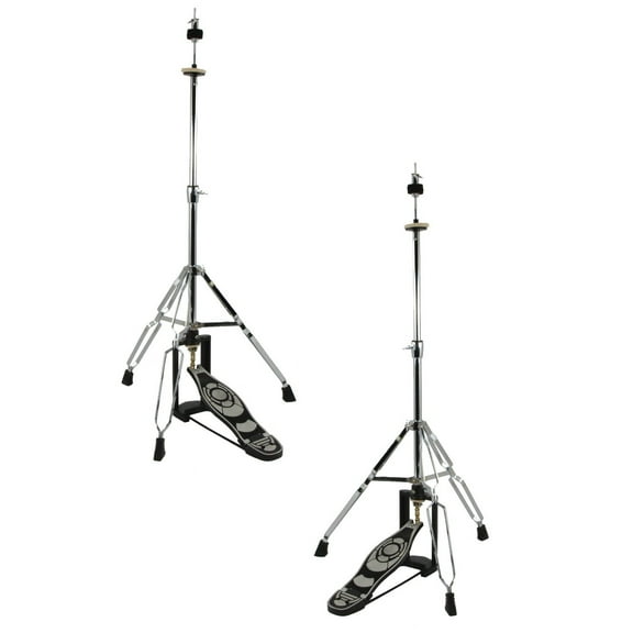 Set of 2 Hi-Hat Stand Medium Weight Double baced, Zinc Alloy Plated