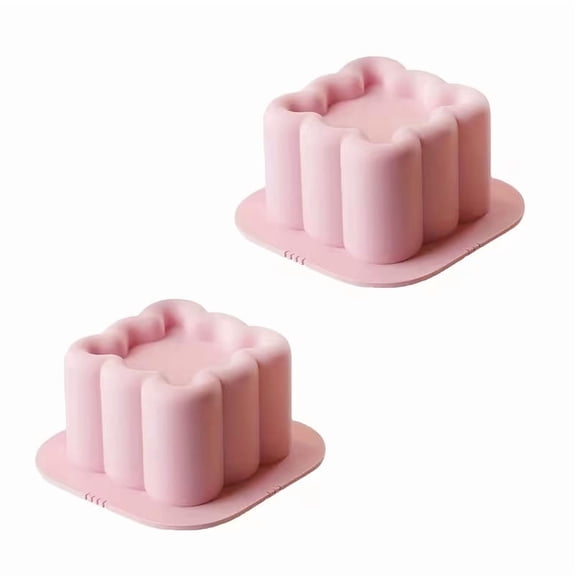 Set of 2 High-Temperature Resistant Square Silicone Mousse Cake Molds for Baking Desserts & Chocolates