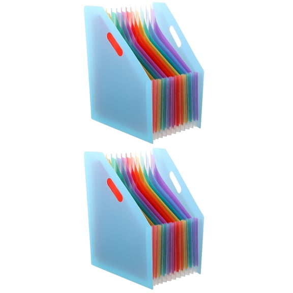 2 Count File Organizer Expanding Pack Folder Expandable Stand-up Student