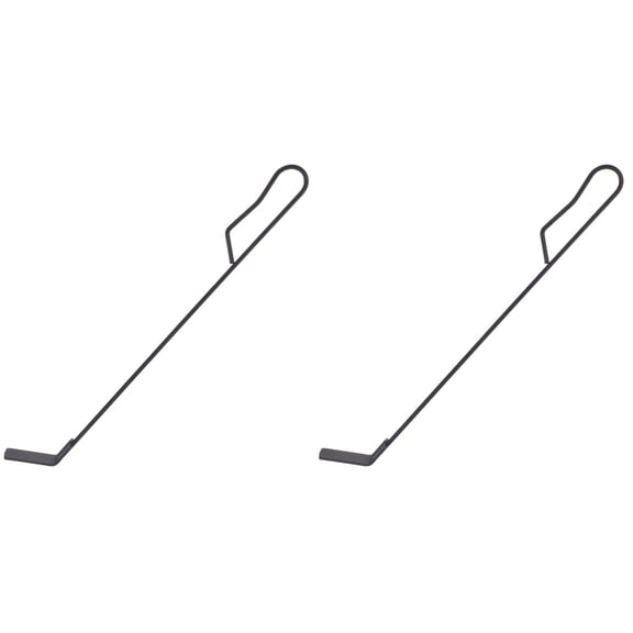 NICERIO Portable Fire Shovel Ash Tool Metal Grill Supplies Black 2Pcs